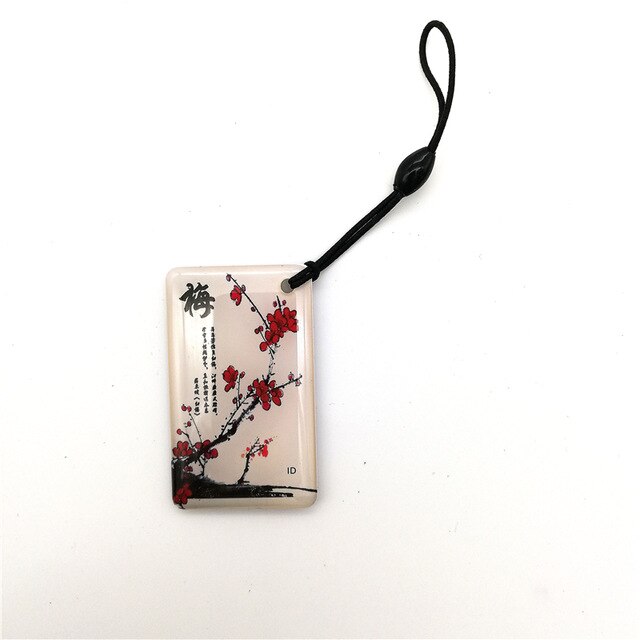 125khz t5577 rfid 13.56mhz uid 2 em 1 mutável s50 1k nfc ic + id regravável composto chave tag keyfob token anel chaveiro cartão: green