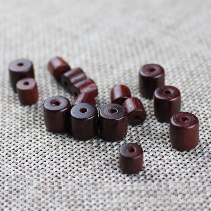 DIY 6-12mm Loose Wood Beads Buddhist Wood Sandalwood/Wenge/Rosewood Prayer Mala Cylinde Barrel Spacer Beads For Jewelry Making