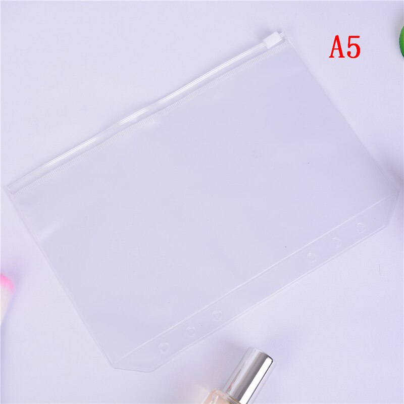 A5/A6/A7 File Holder Standard Transparent PVC Loose-Leaf Pouch With Self-Styled Zipper Filing Product