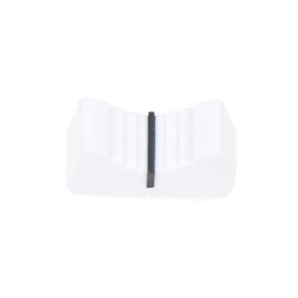 10pcs 8mm Fader Knob Cap Touch Sensitive Slider Ribbed Mixer Desk Switch Knob Cap: white