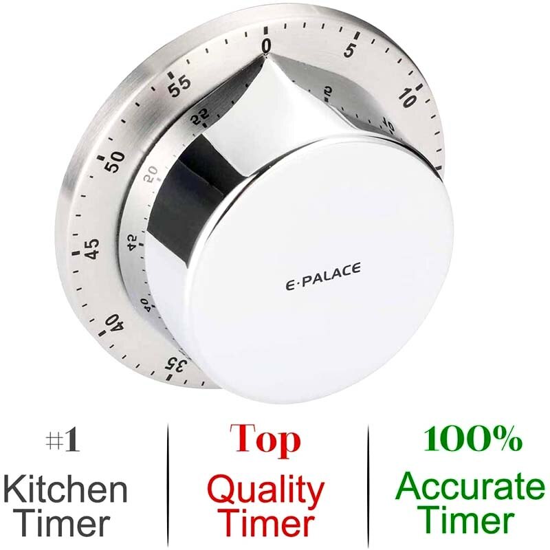 Mechanical Dial Timers Stainless Steel with Magnetic for Cooking Oven Time Countdown Cooker Kitchen Timer Kitchen Gadgets Tools