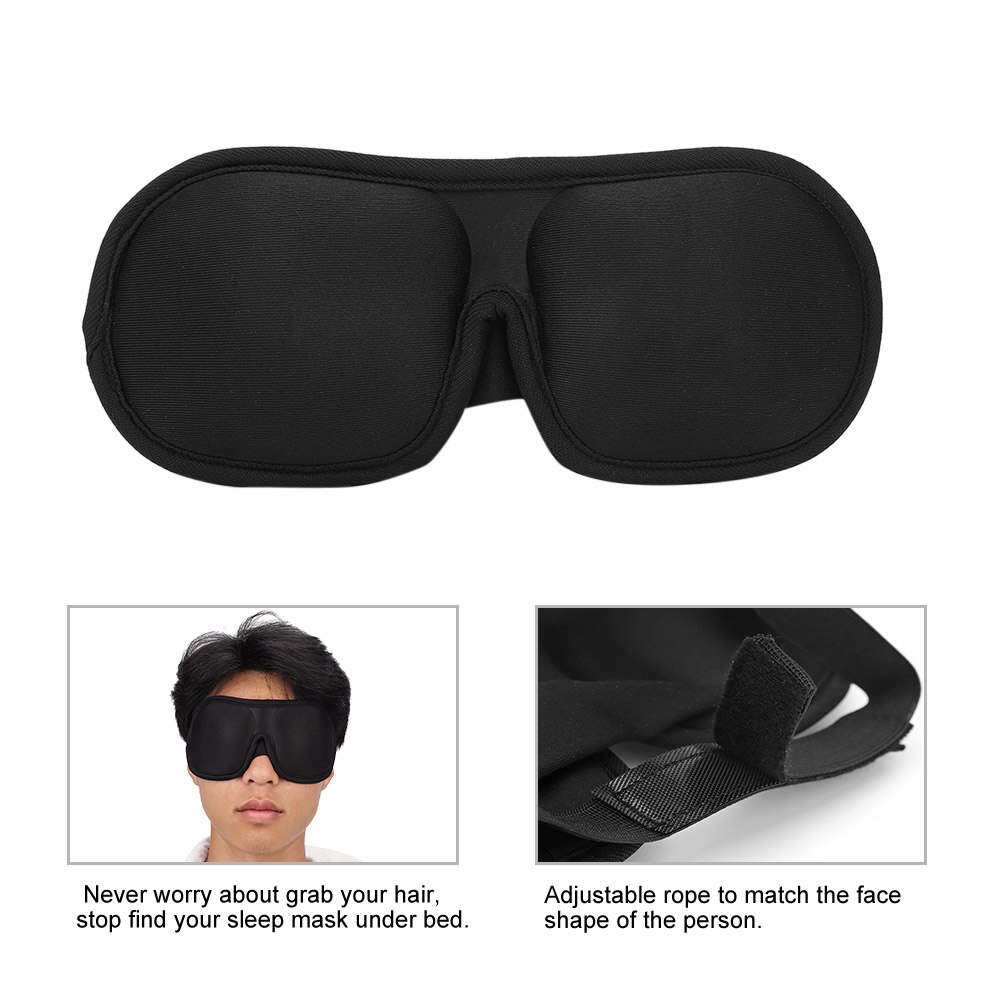 3D Sleeping Eye Mask Shade Cover Rest Sleep Eyepatch Blindfold Shield Travel Sleeping Aid Snore Blocker Stopper