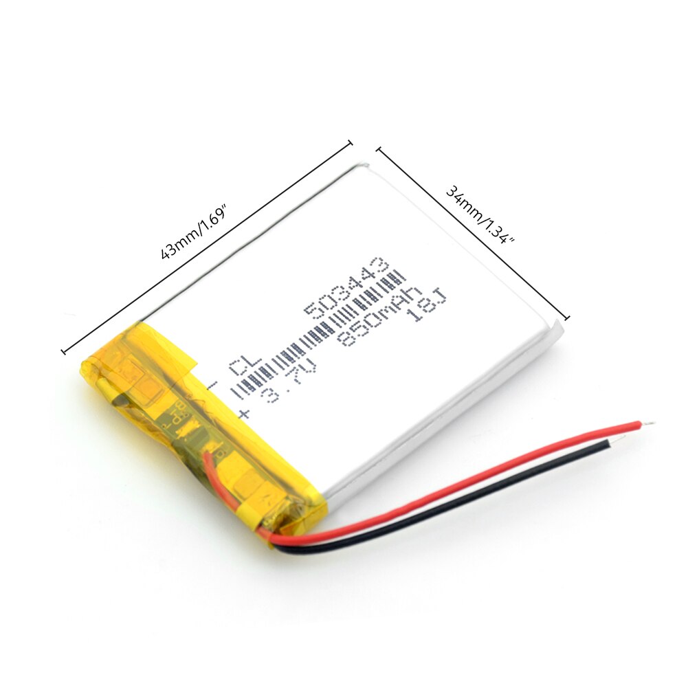 1/2/4Pcs 503443 3.7V 850mah Rechargeable Lithium polymer Battery With PCB For MP3 MP4 MP5 GPS DVD Toy LED Light Headphone