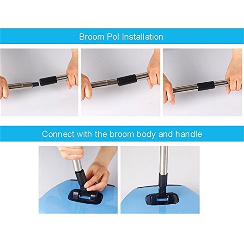 Handheld Sweeper Bundle Household Automatic Hand Push Sweeper Broom Vacuum Cleaner Sweeping Robot 3in1 Floor Brush