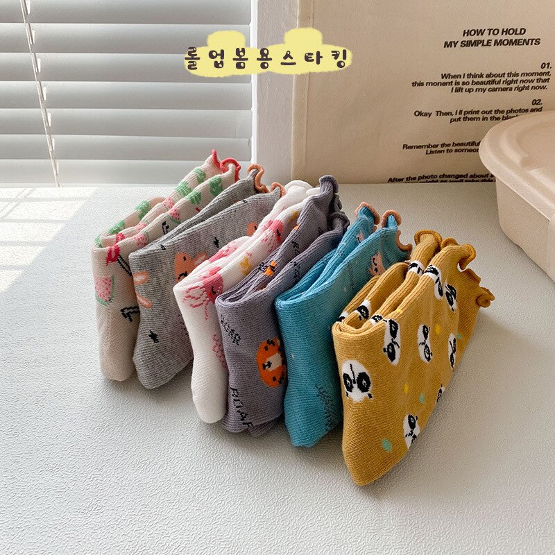 6 Paare/los freundlicher Mädchen Socken Baumwolle Niedliche Karikatur-Ebene Knie Hohe Socken für Jungen Kleinkind Boden Socken freundlicher Socken 1-8 jahre
