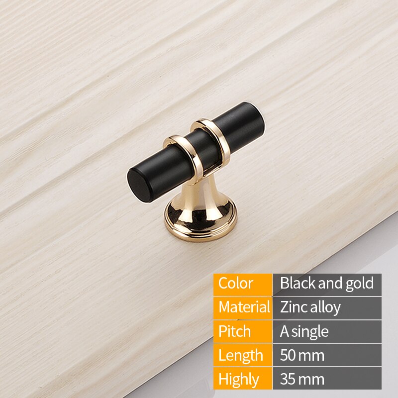Black cabinet handle copper brushed kitchen cabinet door handle furniture drawer pull hardware pull rod handle: Black