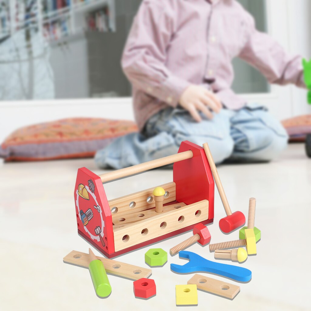 Kinderen Houten Toolbox Kit Speelgoed Bouw Gereedschappen Voor Kinderen 3 En Hoger