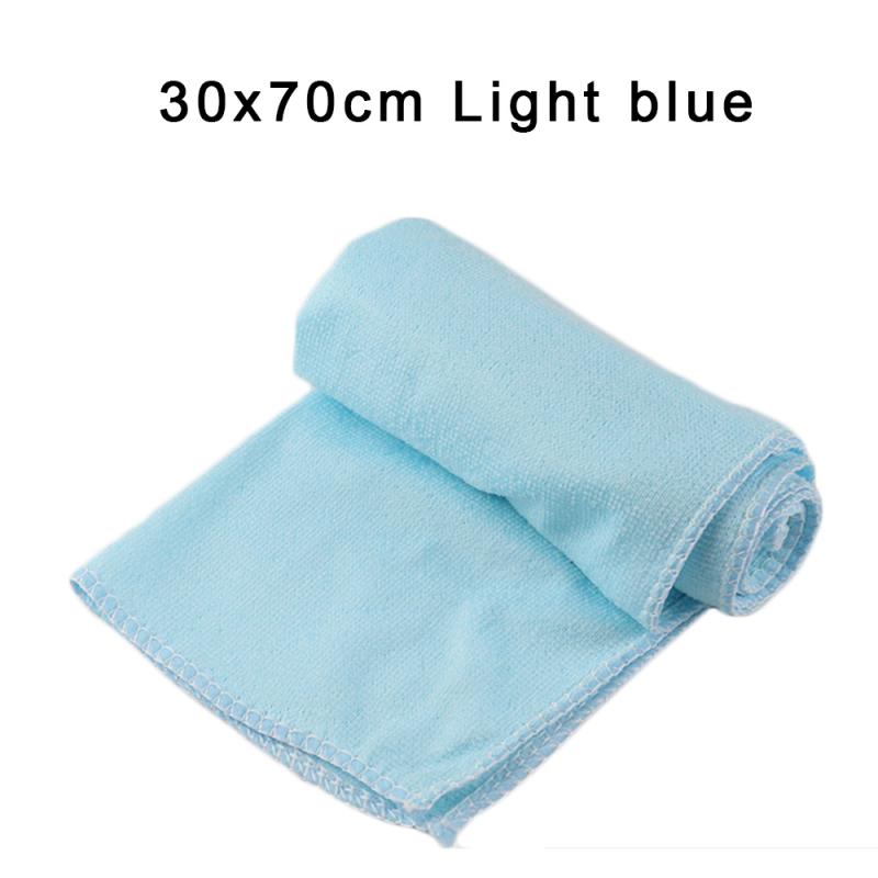 1pcs Car Wash Micro Fiber Towel Car Care Polishing Cleaning Cloth Soft Strong Absorbing Water Durable Auto Car Maintenance Tools: 70 x 30cm light blue