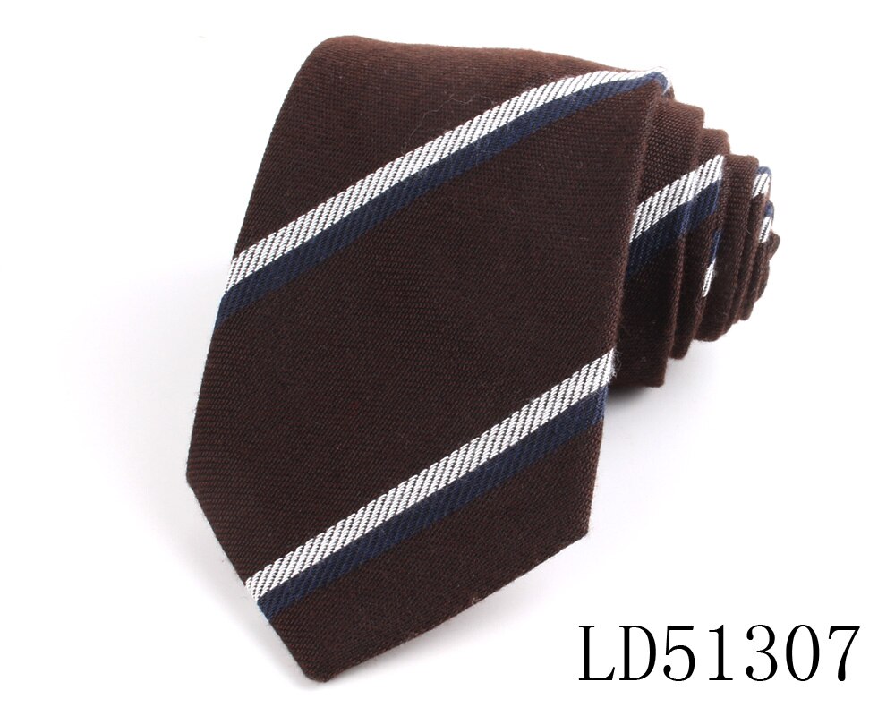 Striped Neck Ties For Men Women Casual Imitation Wool Tie Suits Ties Boy Girls Necktie Gravata Uniform Winter Neckties: LD51307