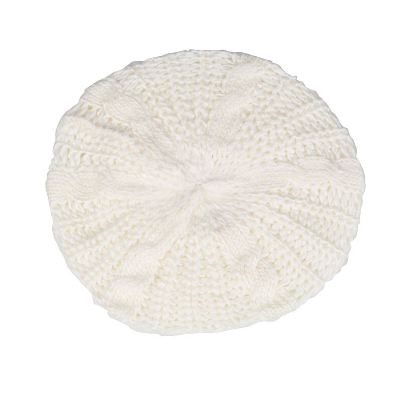 Classic Wool Hat Twisted Ball Beret Caps Big Bud Casual Caps Soild Color Trend Ladies Cap Winter Warm Knitted Hat