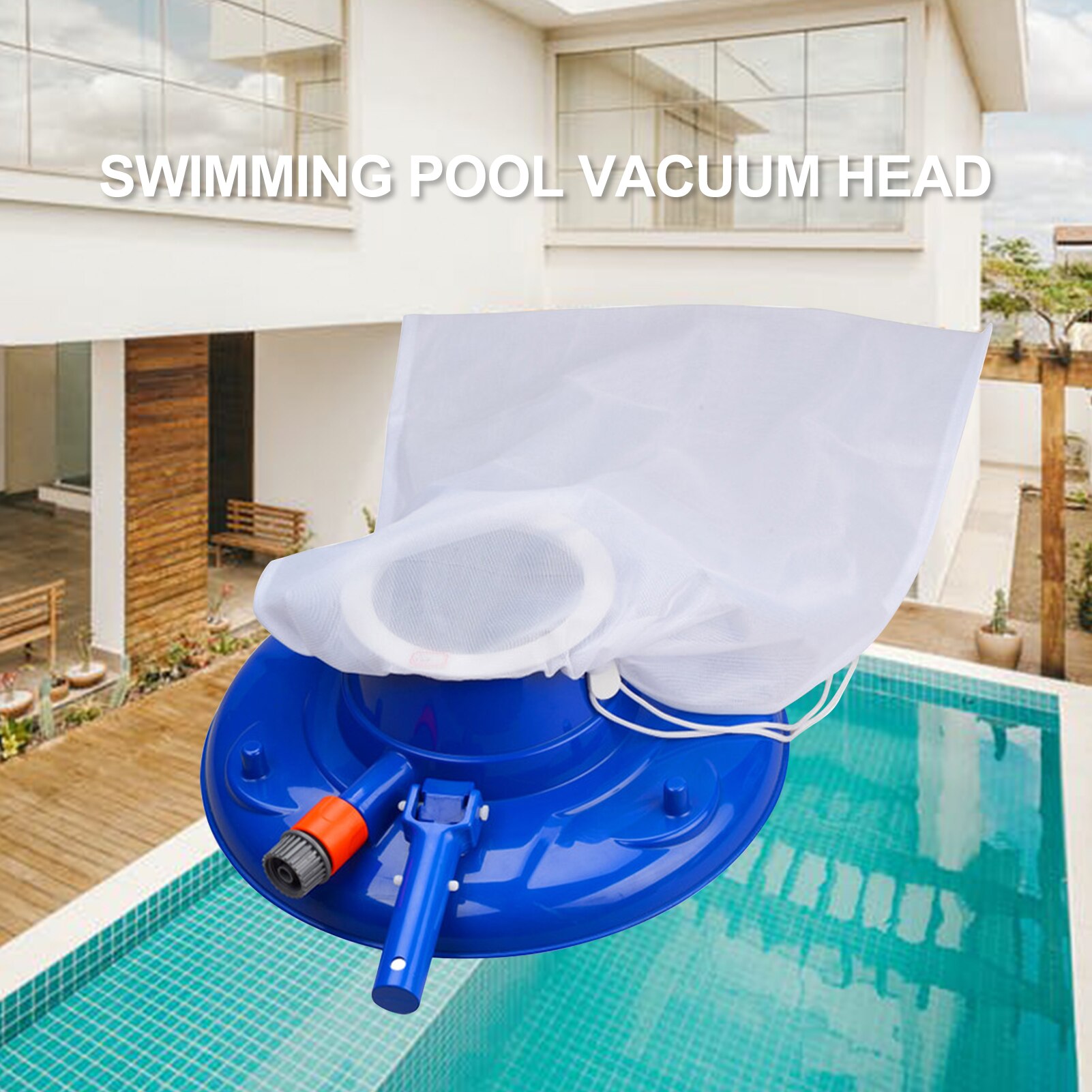 Swimming Pool Vacuum Head with Drawstring Bag Pool Flexible Cleaning Brush Swimming Pool Leaf Vacuum Pool Surface Cleaning Tools