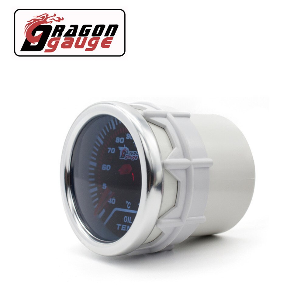 「DRAGON」 52mm Oil Temperature Gauge Oil Temperature Meter 40~140℃ With Oil Temperature Sensor Car Gauge Fit for 12V Car