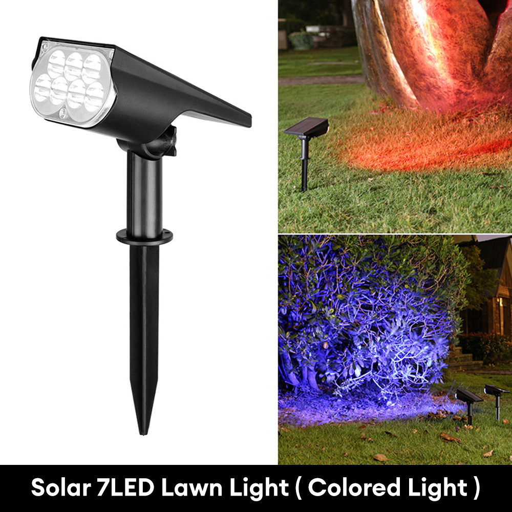 Projecteur solaire à LED IP65, induction du corps humain, usage touristique, enfichable, sol, mur, pelouse, cour, lampadaire: RGB