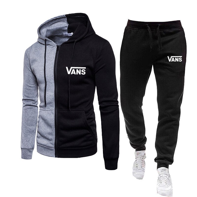 Mens Tracksuit Jogging Suit Side Stripe Hoodies Set Man Fleece Hoodies and pants Male Work Out Clothes Jogger Set Gym Sets: Photo Color 3 / M