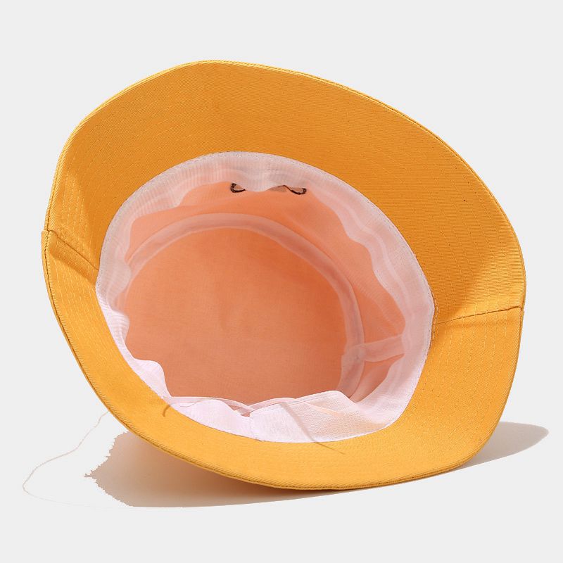 Gorro de pescador salvaje coreano, novedad de primavera-verano para mujer, sombrero de cubo con bordado de perro de dibujos animados, sombrero de Sol para pareja al aire libre