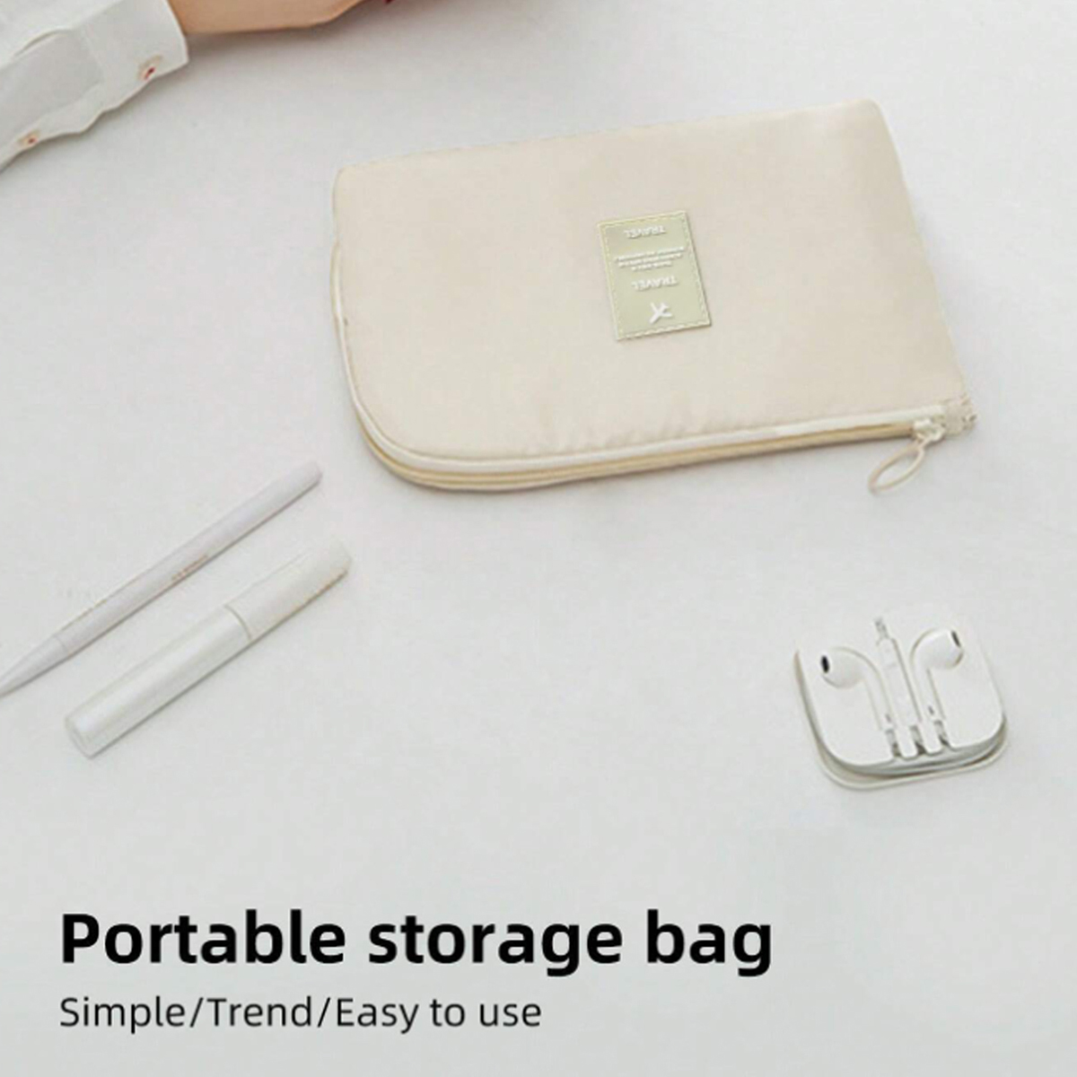 Bolsa de cables para accesorios de viaje, organizador electrónico USB Digital portátil, estuche para dispositivos, soporte para cargador móvil de carga de teléfono móvil de viaje