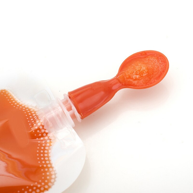 10pcs Reusable Saran Wrap Food Pouches For Homemade Organic Puree Refillable Squeeze Storage Food Pouch Kids Children