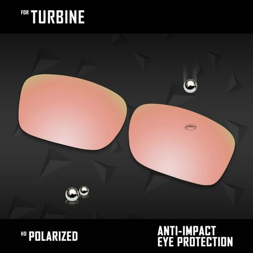 OOWLIT Lenses Replacements For Oakley Turbine Sunglasses Polarized - Multi Colors: Peach Gold