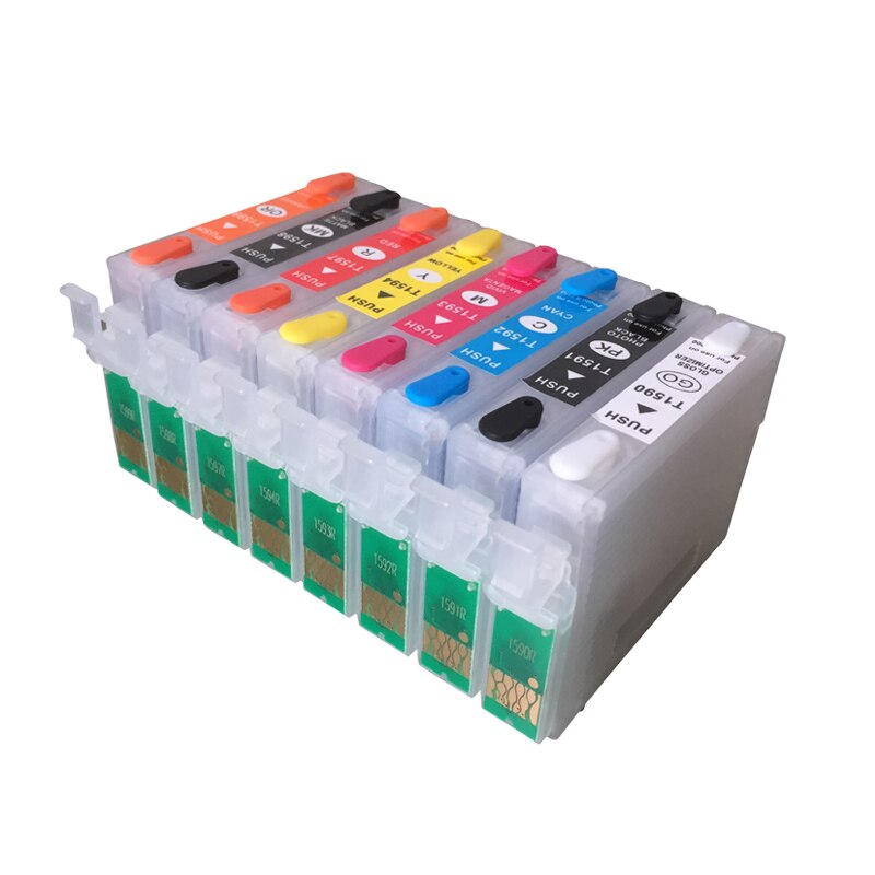 R2000 Refillable Inkjet Cartridges T1594-T1599 For Epson Stylus Photo R2000 With ARC Chips On