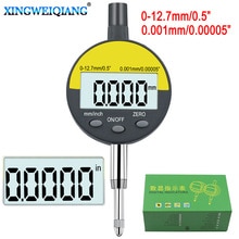 0.001mm Electronic Micrometer 0.00005" Digital Micrometer Metric Inch Range 0-12.7mm 0.5" Dial Indicator Gauge With Retail Box