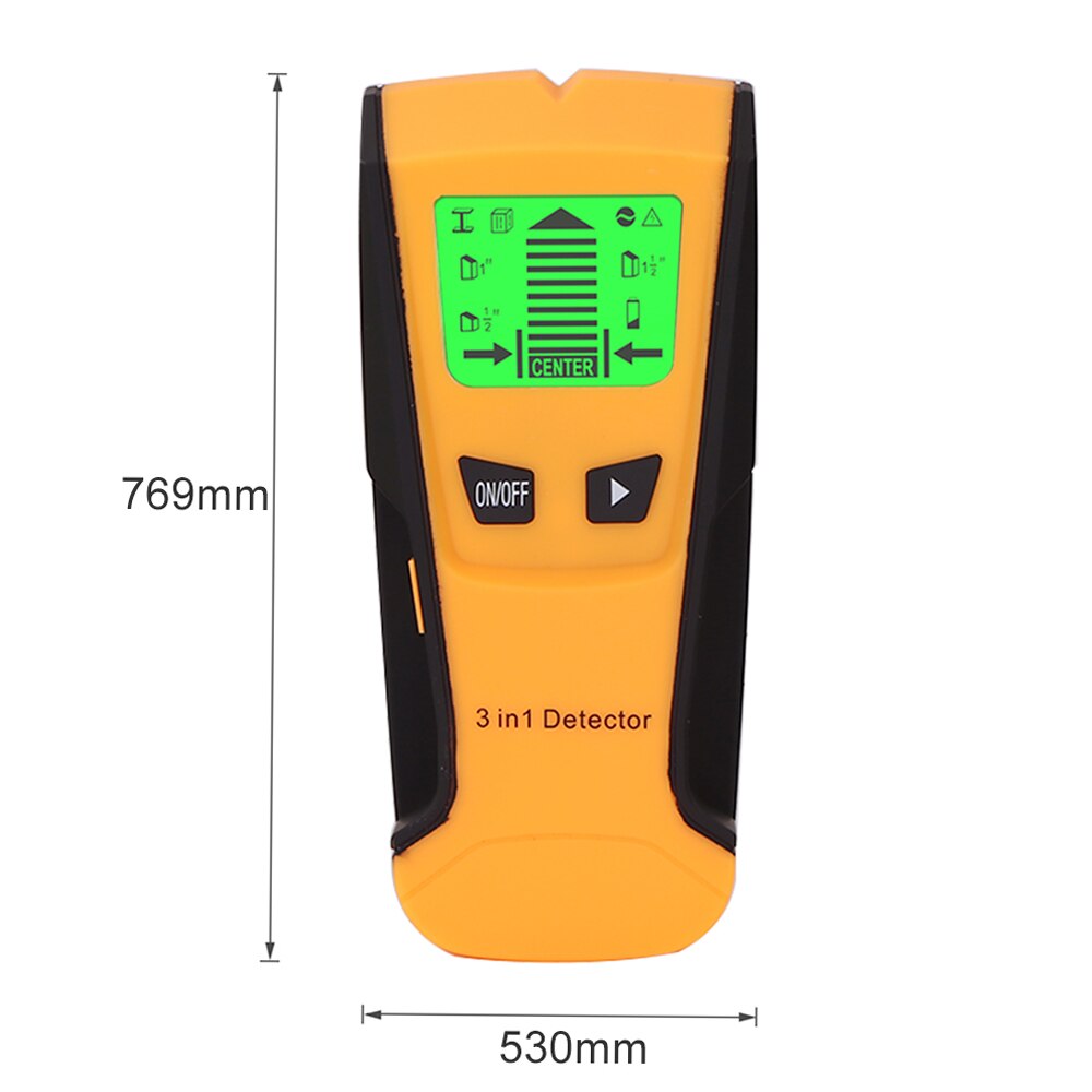 3 In 1 Sensor Wand Scanner Rohr Finder Rohr Draht Detektor Elektronische Stud Locator Holz Balken Wand Metall Detektor Zubehör: YELLOW