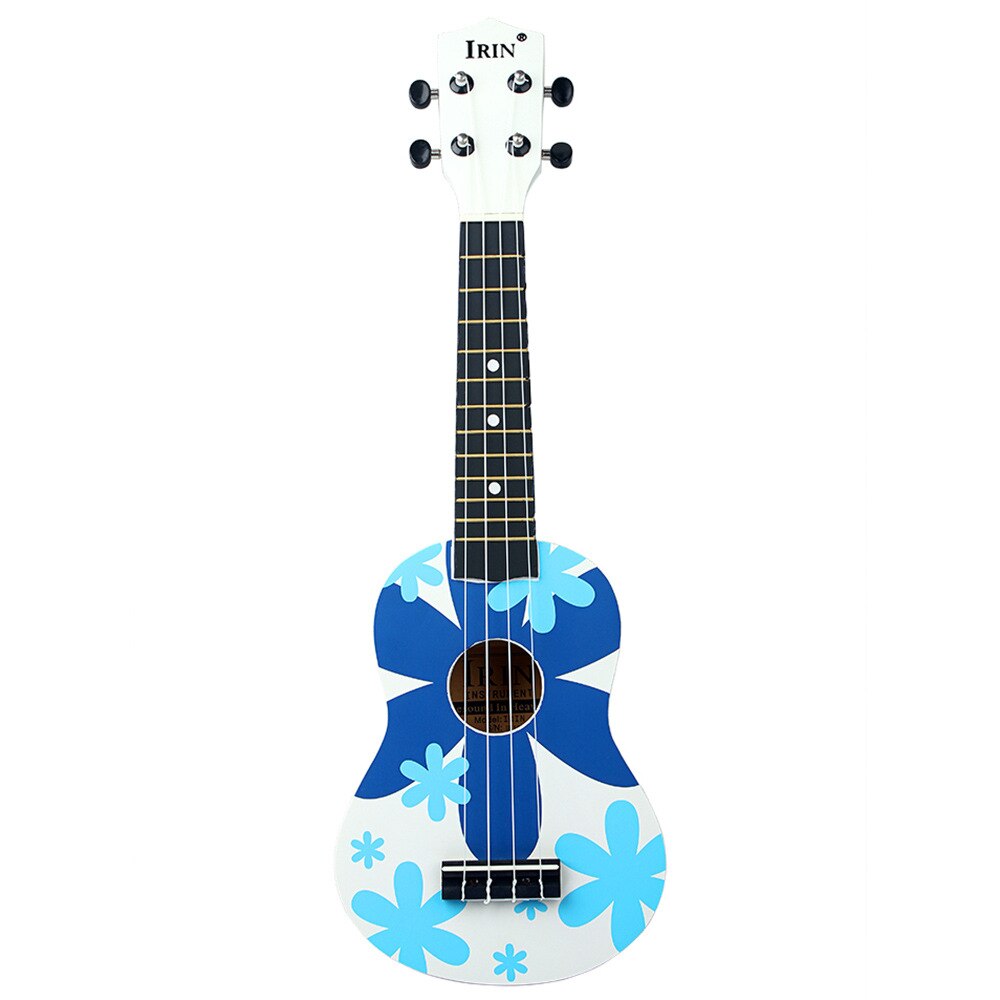 21 Inch Pink Soprano Ukulele Colorful Ukelele Guitar 4 Strings Acoustic Hawaiian Guitar Musical Instruments: blue
