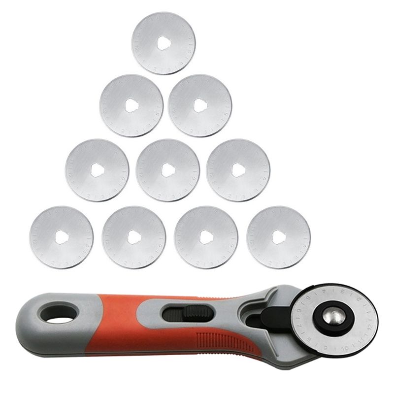 45mm patchwork rolwiel roterende ronde snijmachine kleermaker naaien leer ambacht gereedschap met messen snijden stof papier