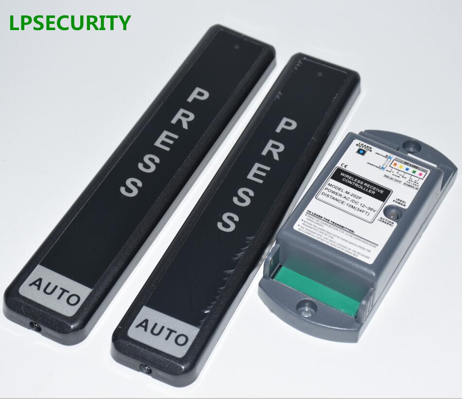 automatic gate door opener door lock battery power wireless door remote control switch exit push button