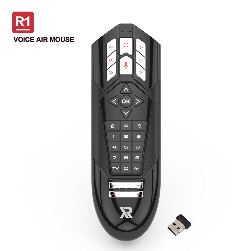 R1 Smart Air Mouse 2.4G Wireless Voice Remote Control Via USB Receiver Plug And Play Wireless Control Up To 10 Meters: Default Title