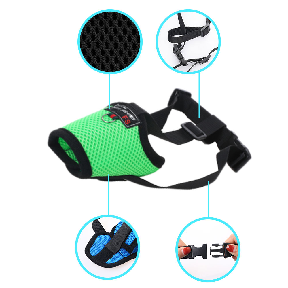 Muselière respirante en maille ajustable pour chien, muselière Anti-aboiement et Anti-morsure, produit d&#39;entraînement, accessoire d&#39;extérieur pour chien, M/L/XL/XXL