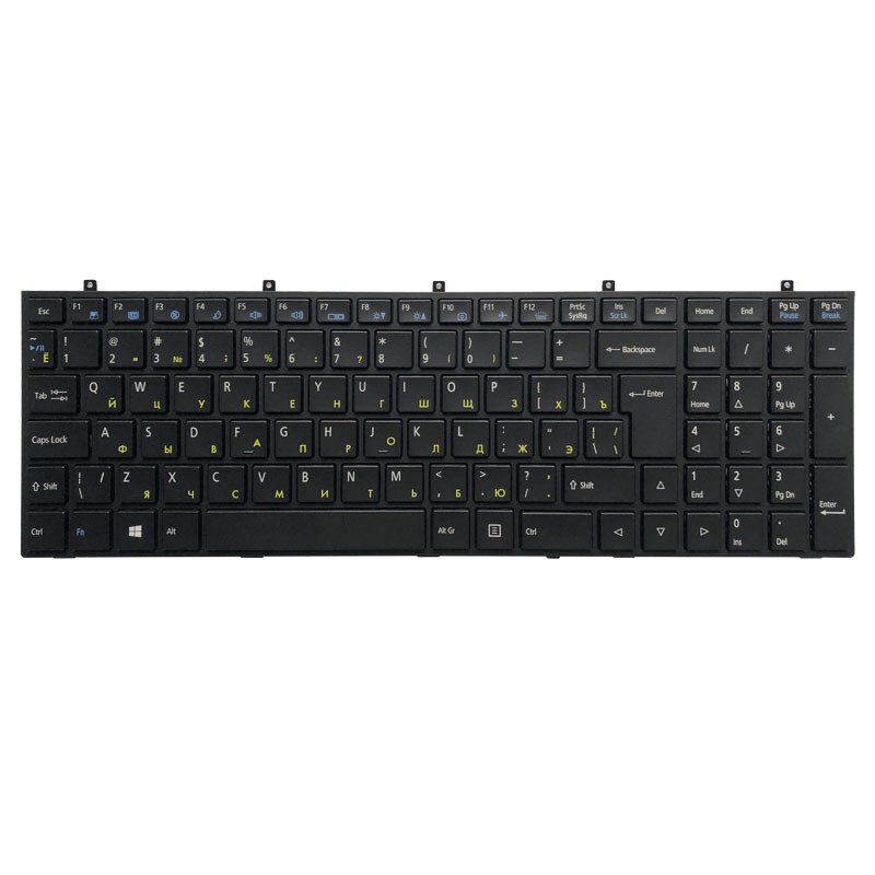 Russian Keyboard for DNS Clevo W350 W350ST W350SK W370 W370ST W670 W350SKQ W350STQ MP-12A36SU-4301W 6-80-W37S0-281-1 W355SSQ RU