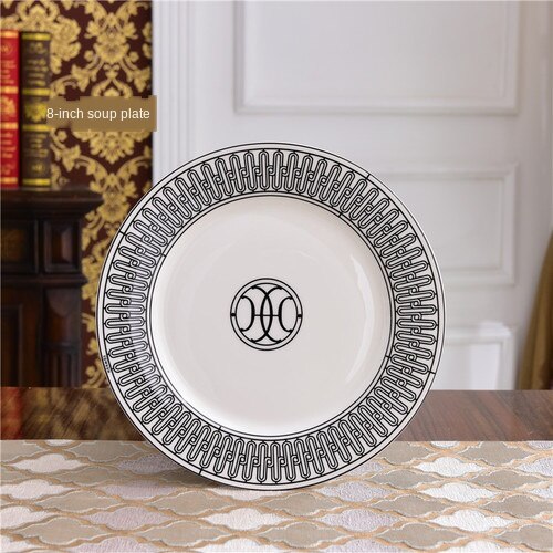 fancy servise sett vestlig h deco serie biff tallerken fett husholdning matbit tørket frukt kakefat luksus bestikk sett: 8 tommer