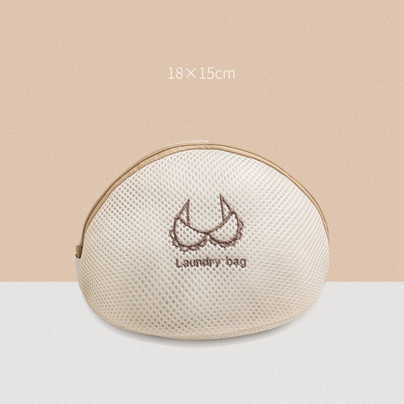 Mooie Beige Waszak Exqusite Geborduurd Patroon Voor Ingedeeld Wassen Fijne Mesh Wassen Tassen In Machine: Shell Bra Bag