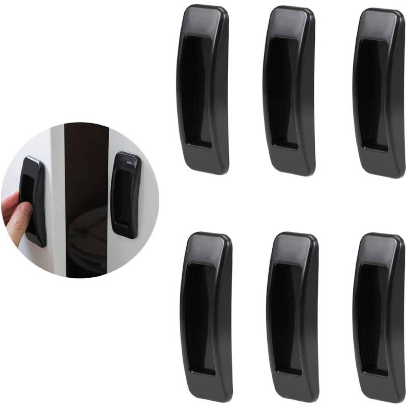 6Pcs Self-Stick Push Pull Helper Door Window Handle Sliding Door Push-Pull Helper Instant Cabinet Drawer Handle Furniture Knobs