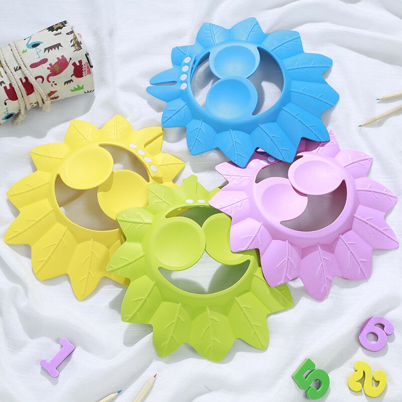 1Pc Kinderen Veilig Shampoo Douche Badmuts Bad Bescherm Verstelbare Foam Soft Cap Voor Baby Wash Hair Shield Kinderen baden Hoed