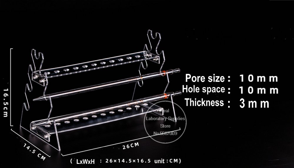 1pcs lab organic glass trapezoidal tube rack Perspex pipette holder for school experiment
