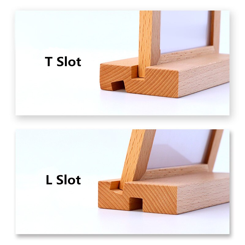 A6 Table Wooden Menu Paper Sign Holder Photo Picture Frame Walnut QR Code Price Sign Label Card Holder Display Stand