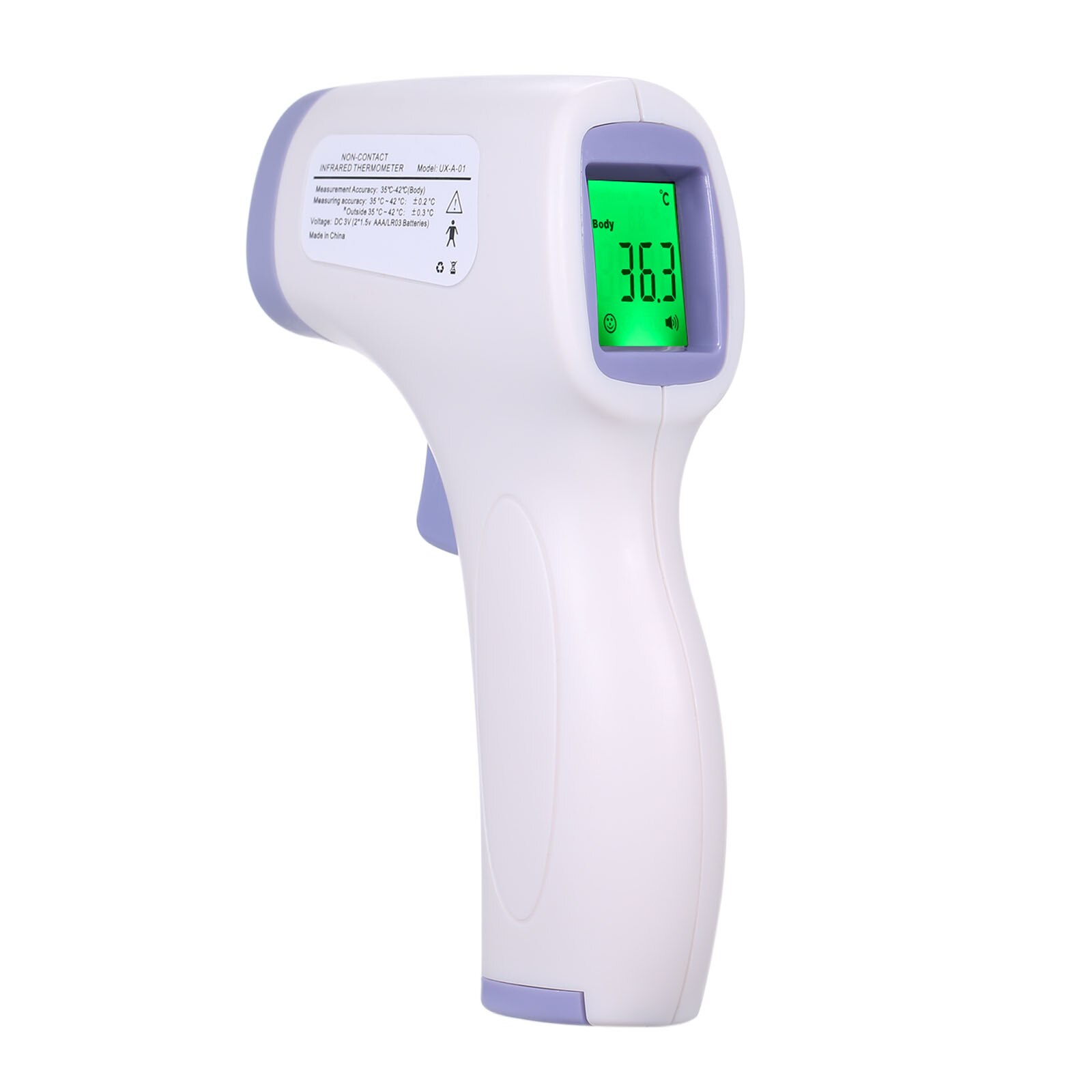 Termómetro Digital infrarrojo IR sin contacto, Sensor de temperatura para frente, cuerpo/objeto, medición LED para bebés/adultos