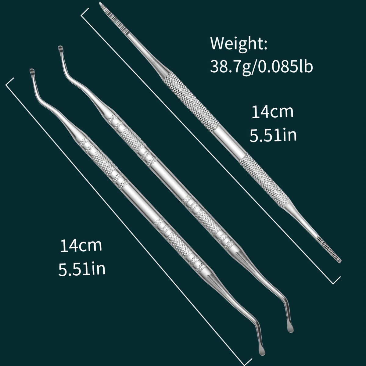 Professioneel 3-delig pedicurehulpmiddel - Nagelgroefreiniger, nagelvijl en teennagellifter - Antislipontwerp voor veilige nagelverzorging: Licht Groen