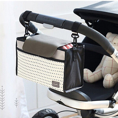 Baby Diaper Bag Stroller Hanging Bag Multifunctional Mummy Bag Large Capacity Baby bags for mom: BLACK