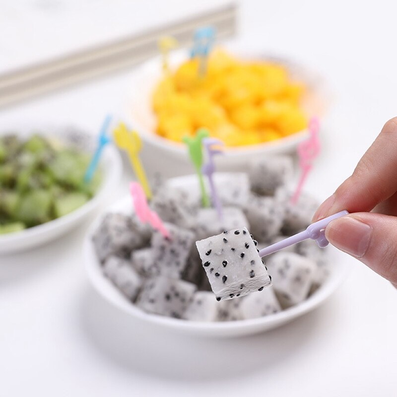 18 unids/pack de palillos de comida para niños con forma de nota Musical fruta tenedor Mini niños postre comida fruta palillo de dientes Bento Accesorios