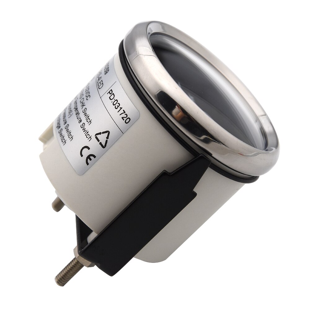 Medidor de alarma para coche y barco, medidor de temperatura del agua, voltaje, presión de aceite, control de motor, 4 indicador de alarma LED, indicador de temperatura de agua
