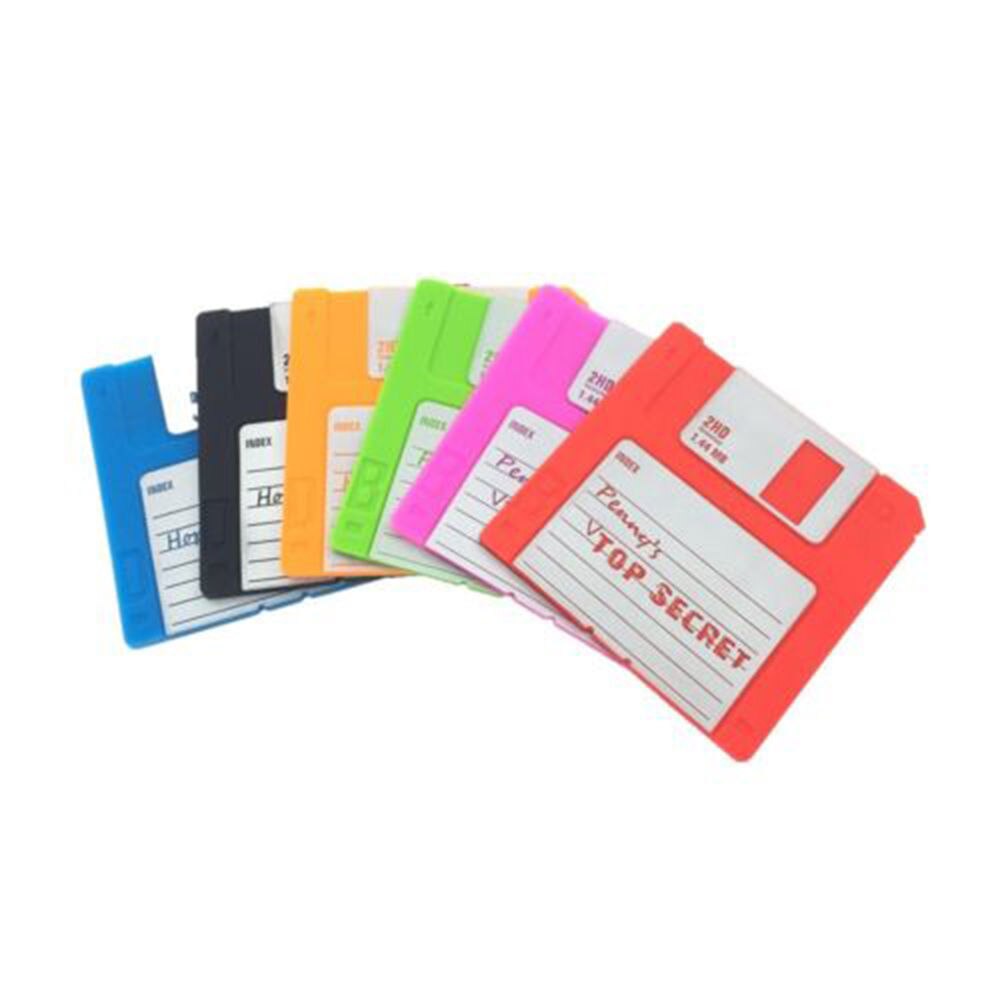 6pcs Food Grade Silicone Floppy Disk Cup Mat Coasters Drink Coasters Decor Bar Accessory Disk Coasters Retro Drink Cup