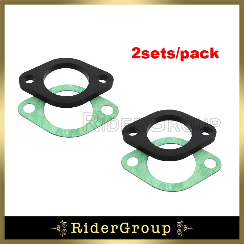 28mm Intake Manifold Spacer Insulator Gasket For Pit Dirt Bike Moped Scooter.: 2pcs