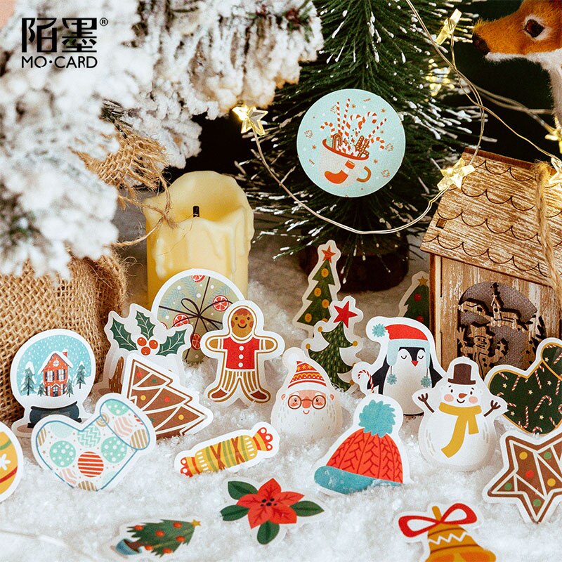 Merry Christmas Series Decorative box Stickers Scrapbooking Stick Label Diary Stationery Album Blessing sticker