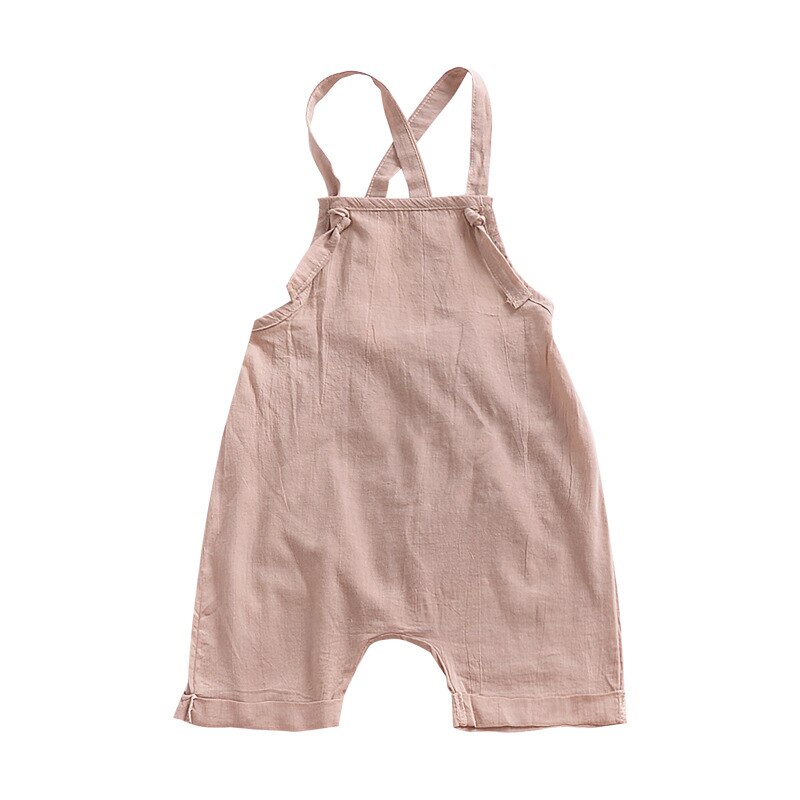 Aankomst 2-5 Jaar Oude Kinderen Zomer Kleding Mode Licht Kaki Kleine Jongens Meisjes Overalls Toevallige Losse Zachte jumpsuits: 5