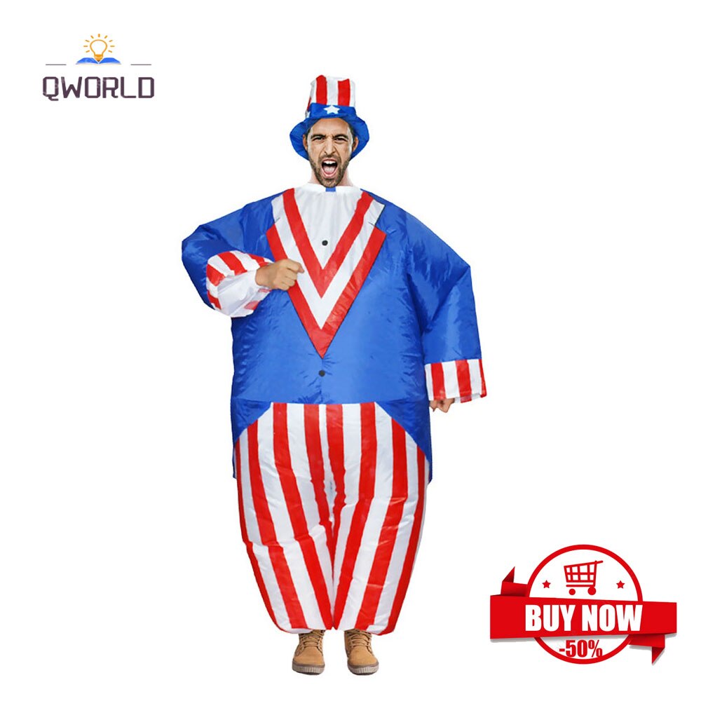 Uncle Sam Opblaasbare Cosplay Speelgoed Halloween Prestaties Speelgoed Squeezable Stress Release Ouder-kind Leuk Dad