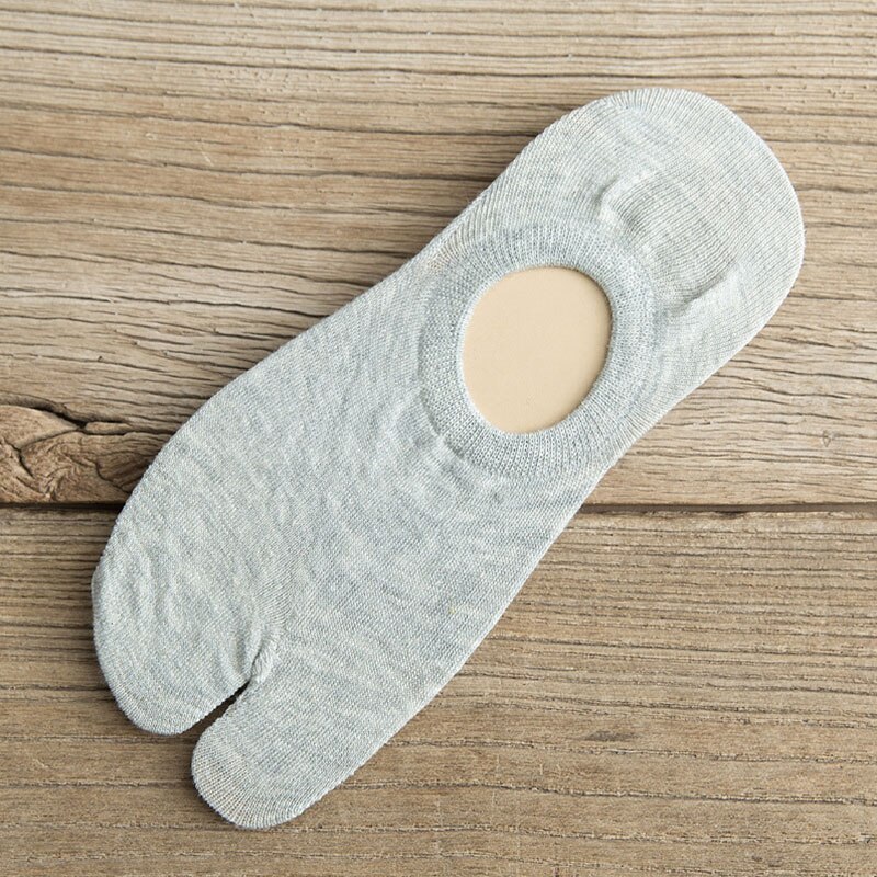 Calcetines de algodón peinado con dos dedos para hombre y mujer, medias transpirables de corte bajo, antideslizantes, para verano: 05