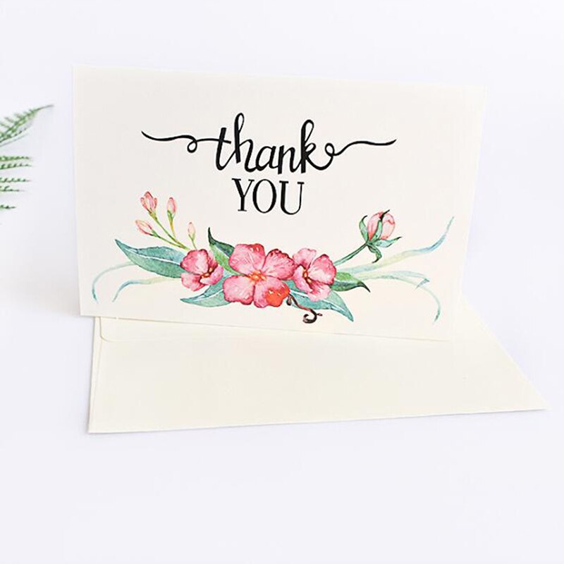 Mix Styles Envelope Flower "thank You" Cards Message Card DIY Decoration Greeting Card