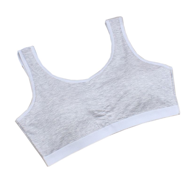 1PC sous-vêtements pour fille réglable soutien-gorge gilet enfants coton mélangé sous-vêtements sous-vêtements vêtements: Gris